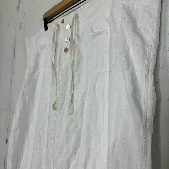 Sundance White Cotton Button Pants Size XXL - Picture 2 of 11